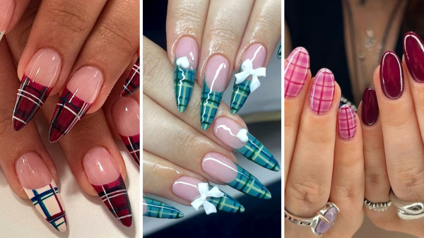 Plaid Nails Are All Over Our Feeds This Season